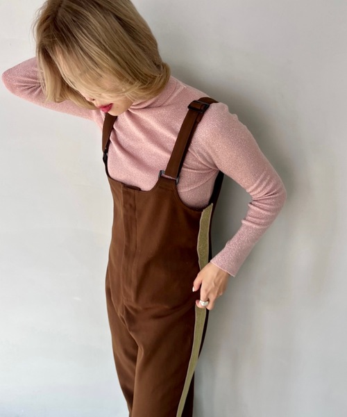 SANSeLF（サンセルフ）の「ラメタートルニットトップス【SANSeLF】 sanw23a047（ニット/セーター・レディース・ライトブルー/ブラック/ライトピンク/ダークグリーン/ネイビー/ライトベージュ・FREE）」の8枚目の写真