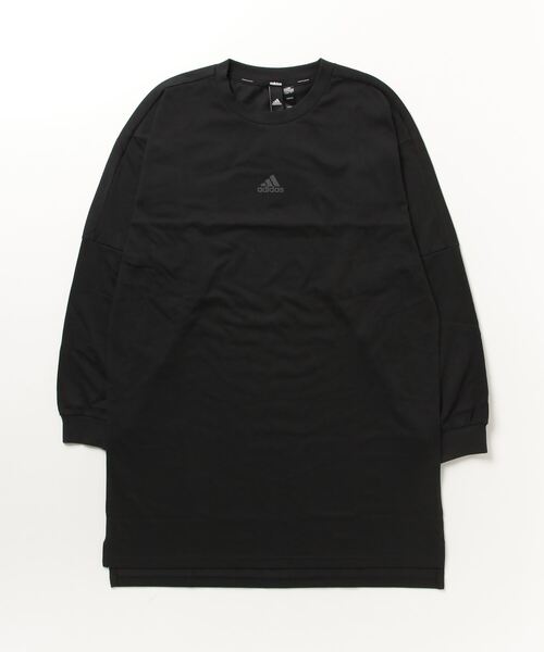 adidas(アディダス)の「アディダス adidas ワーディング ルーズフィット シングルジャージー チュニック(チュニック・レディース・ブラック/ホワイト・M/S/XL/L)」の2枚目の写真