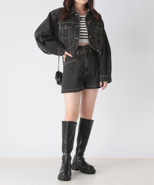 Heather(ヘザー)の「アソートデニムジャケット 975639(デニムジャケット・レディース・ブラック/ブラック系その他/インディゴブルー/ブルー系その他・FREE)」の7枚目の写真