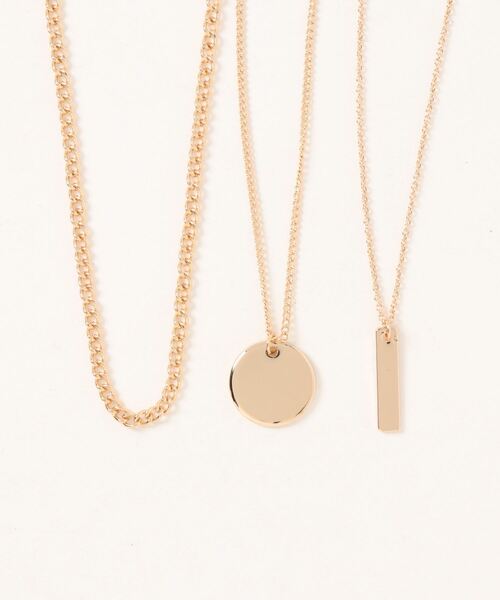 FOREVER 21（フォーエバー トゥエンティーワン）の「3連アソートネックレス（ネックレス・レディース・シルバー/ゴールド・FREE）」の8枚目の写真