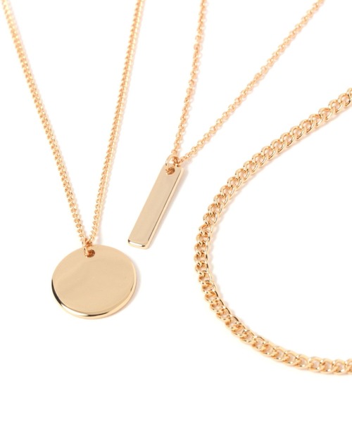 FOREVER 21（フォーエバー トゥエンティーワン）の「3連アソートネックレス（ネックレス・レディース・シルバー/ゴールド・FREE）」の5枚目の写真