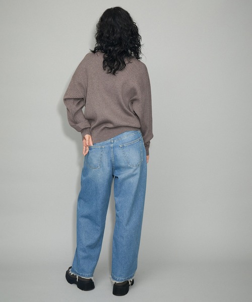 ADAM ET ROPE'(アダムエロペ)の「【WEB限定】WOOL混リブタートルニット(ニット/セーター・レディース・ブラック/ブルー系その他4/ライトグレー/ベージュ系その他・FREE)」の8枚目の写真