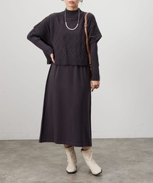 Chez toi | ケーブルプルオーバー×ニットワンピース(ワンピース)