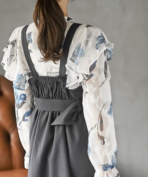 rps(アールピーエス)の「シフォンプリーツ切替Sスウェードジャンドレ(ジャンパースカート・レディース・ボルドー/ブラック/ネイビー/グレー/チャコールグレー・フリー)」の12枚目の写真