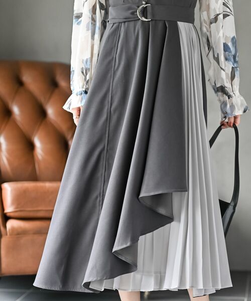 rps(アールピーエス)の「シフォンプリーツ切替Sスウェードジャンドレ(ジャンパースカート・レディース・ボルドー/ブラック/ネイビー/グレー/チャコールグレー・フリー)」の13枚目の写真