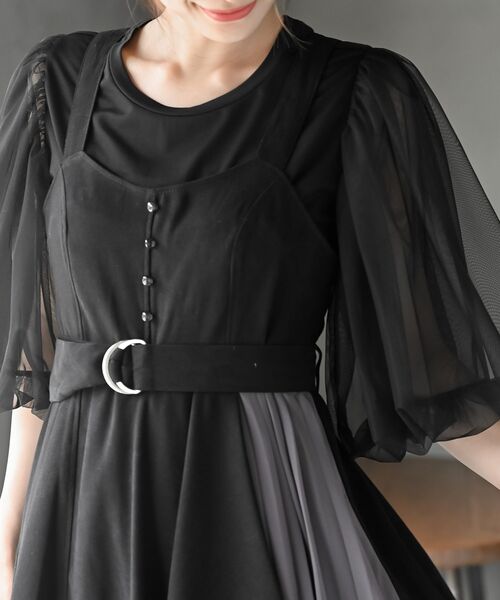 rps(アールピーエス)の「シフォンプリーツ切替Sスウェードジャンドレ(ジャンパースカート・レディース・ボルドー/ブラック/ネイビー/グレー/チャコールグレー・フリー)」の18枚目の写真