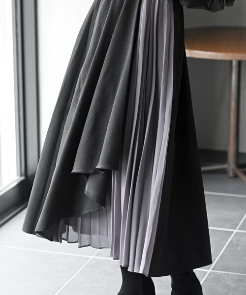 rps(アールピーエス)の「シフォンプリーツ切替Sスウェードジャンドレ(ジャンパースカート・レディース・ボルドー/ブラック/ネイビー/グレー/チャコールグレー・フリー)」の21枚目の写真