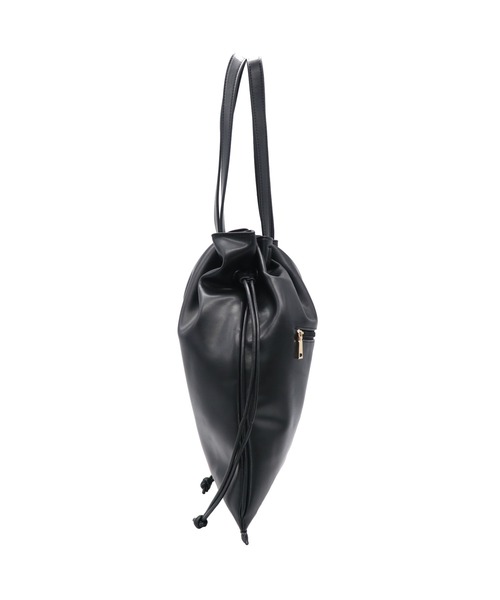 GUSCIO(グッシオ)の「【グッシオベーシック】巾着トートバッグ カジュアル A4対応 PUレザー(トートバッグ・レディース・ベージュ/アイボリー/ブラック/キャメル・FREE)」の6枚目の写真