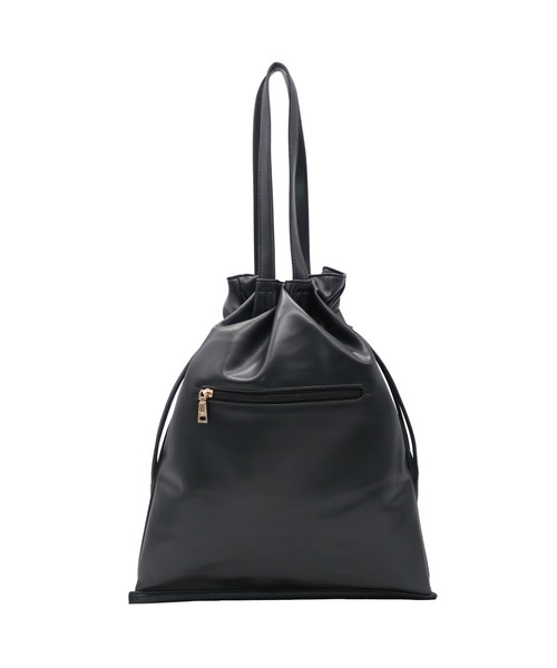 GUSCIO(グッシオ)の「【グッシオベーシック】巾着トートバッグ カジュアル A4対応 PUレザー(トートバッグ・レディース・ベージュ/アイボリー/ブラック/キャメル・FREE)」の7枚目の写真