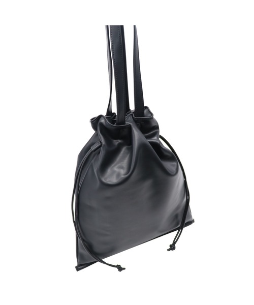GUSCIO(グッシオ)の「【グッシオベーシック】巾着トートバッグ カジュアル A4対応 PUレザー(トートバッグ・レディース・ベージュ/アイボリー/ブラック/キャメル・FREE)」の8枚目の写真