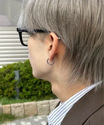 Never mind the XU / Chikashitsu+（ネバーマインド ザ エックスユー / チカシツプラス）の「【nmtc+】design pierced earring / 【エヌエムティーシープラス】デザインフープピアスシルバーピアス（ピアス（片耳用））」