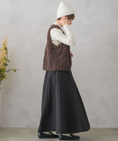 RETRO GIRL（レトロガール）の「ミックスファーベスト（ベスト・レディース・アイボリー/ライトグレー/ブラウン・FREE）」の16枚目の写真