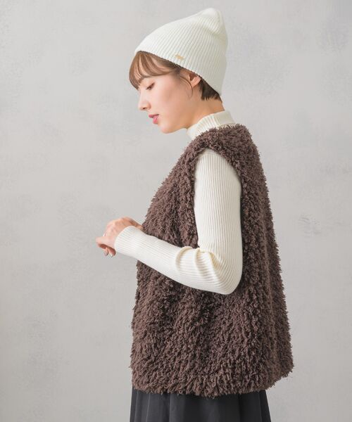 RETRO GIRL（レトロガール）の「ミックスファーベスト（ベスト・レディース・アイボリー/ライトグレー/ブラウン・FREE）」の21枚目の写真