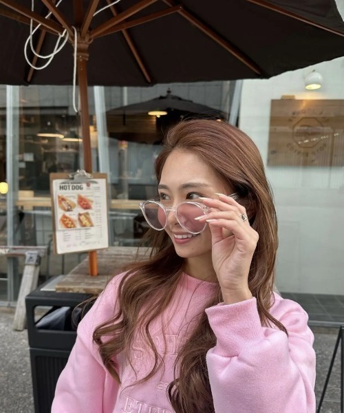 FLEX（フレックス）の「classic round clear frame sunglasses