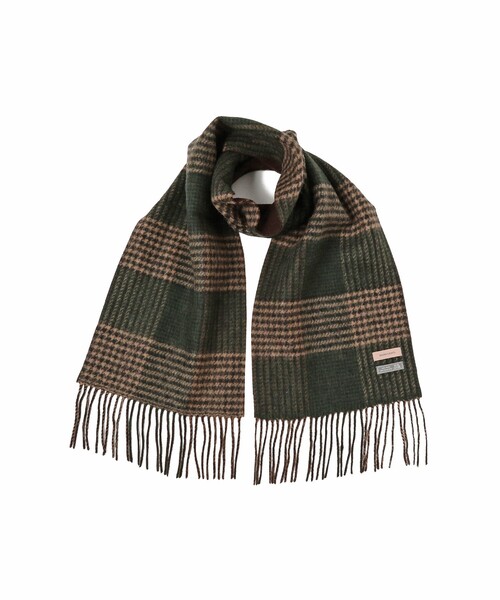 BEAMS LIGHTS（ビームスライツ）の「BEAMS LIGHTS / ウール リバーシブル チェック マフラー（マフラー・メンズ・ベージュ/ブルー・ONE SIZE）」の5枚目の写真