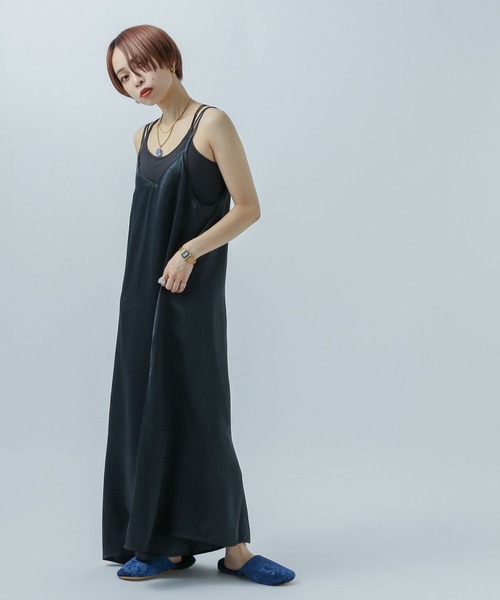 bijorie（ビジュリィ）の「【bijorie】キャミワンピ（ルームワンピース・レディース・ネイビー/ピンク・FREE）」の4枚目の写真