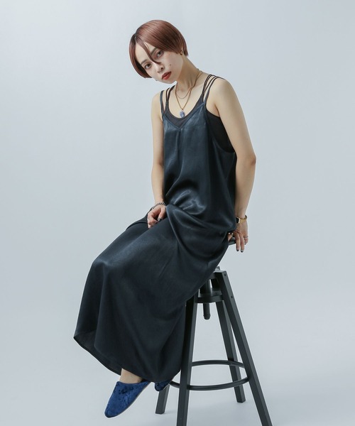 bijorie（ビジュリィ）の「【bijorie】キャミワンピ（ルームワンピース・レディース・ネイビー/ピンク・FREE）」の5枚目の写真