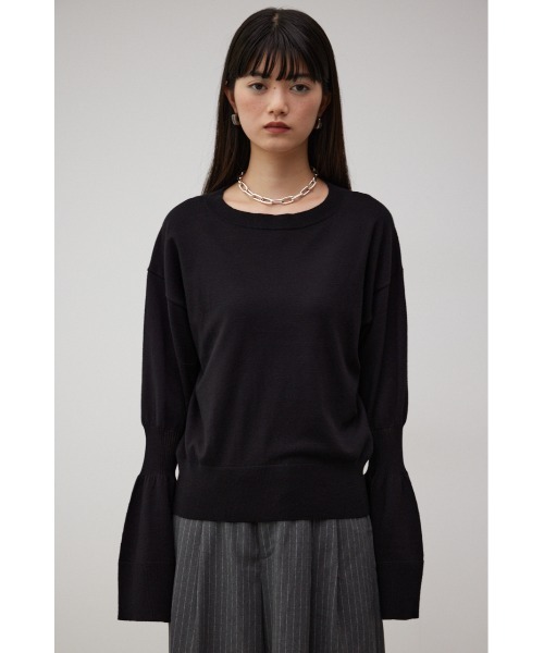 AZUL by moussy（アズールバイマウジー）の「キャンディースリーブニットトップス（ニット/セーター・レディース・グレー/アイボリー/ブラック・SMALL/MEDIUM）」の15枚目の写真