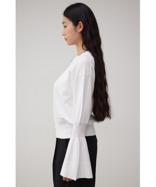 AZUL by moussy（アズールバイマウジー）の「キャンディースリーブニットトップス（ニット/セーター・レディース・グレー/アイボリー/ブラック・SMALL/MEDIUM）」の7枚目の写真