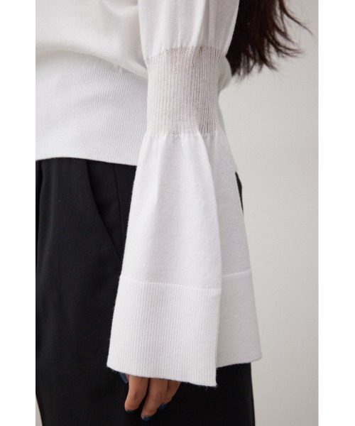 AZUL by moussy（アズールバイマウジー）の「キャンディースリーブニットトップス（ニット/セーター・レディース・グレー/アイボリー/ブラック・SMALL/MEDIUM）」の11枚目の写真