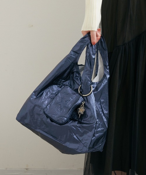 Paradise Picnic（パラダイスピクニック）の「グリッタースターエコバッグ　S（エコバッグ/サブバッグ・レディース・ゴールド/その他1/シルバー/ネイビー/ダークブラウン・FREE）」の18枚目の写真