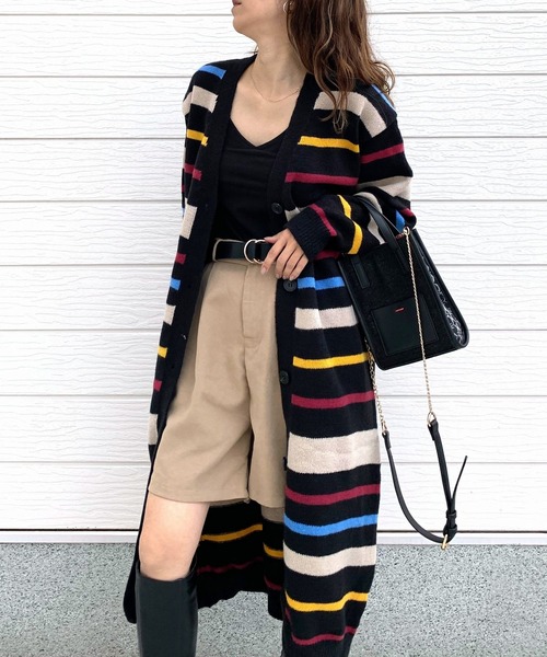 Q（キュー）の「タックショートパンツ（その他パンツ・レディース・チャコールグレー/ベージュ・MEDIUM）」の3枚目の写真