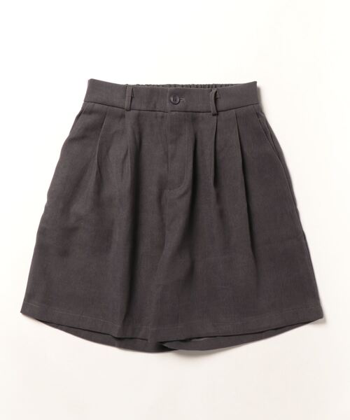 Q（キュー）の「タックショートパンツ（その他パンツ・レディース・チャコールグレー/ベージュ・MEDIUM）」の11枚目の写真