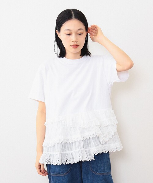 TORI-TO x BEAMS BOY レースティアードショートスリーブTシャツ TORI-TO（トリト）の「TORI-TO × BEAMS BOY / レース ティアード