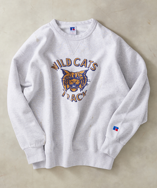 Russell Athletic（ラッセルアスレティック）の「【RUSSELL ATHLETIC / ラッセル アスレティック】別注 プリントスウェット（スウェット・メンズ・ネイビー/ライトグレー/ブラック/ベージュ・MEDIUM/LARGE）」の2枚目の写真