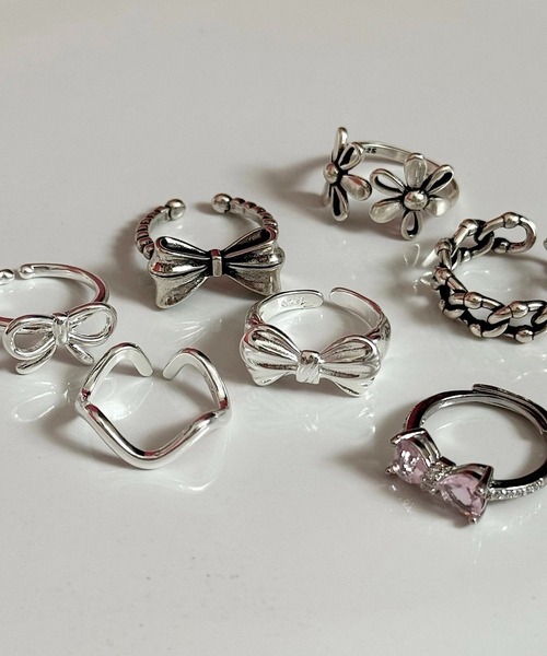 リング curio 　シルバー　リング　アクセサリー cenote r0493 【シルバーアクセサリー】 薔薇 リング ジルコニア