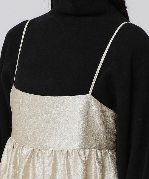 GALLEST（ギャレスト）の「メタリックキャミワンピース（ワンピース・レディース・ダークグレー/サンドベージュ・38）」の12枚目の写真