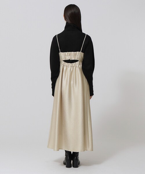 GALLEST（ギャレスト）の「メタリックキャミワンピース（ワンピース・レディース・ダークグレー/サンドベージュ・38）」の18枚目の写真