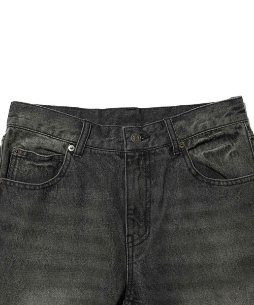 X-girl（エックスガール）の「BACK SLIT DENIM PANTS（デニムパンツ・レディース・ブラック/ライトインディゴブルー・M/S/XS）」の5枚目の写真