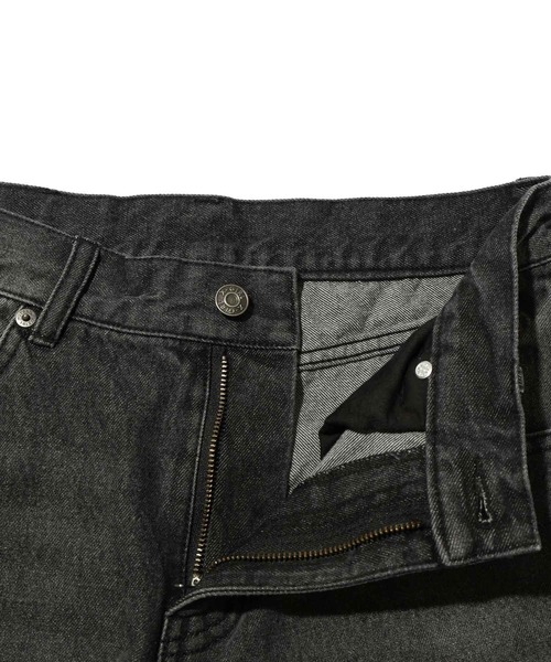 X-girl（エックスガール）の「BACK SLIT DENIM PANTS（デニムパンツ・レディース・ブラック/ライトインディゴブルー・M/S/XS）」の6枚目の写真