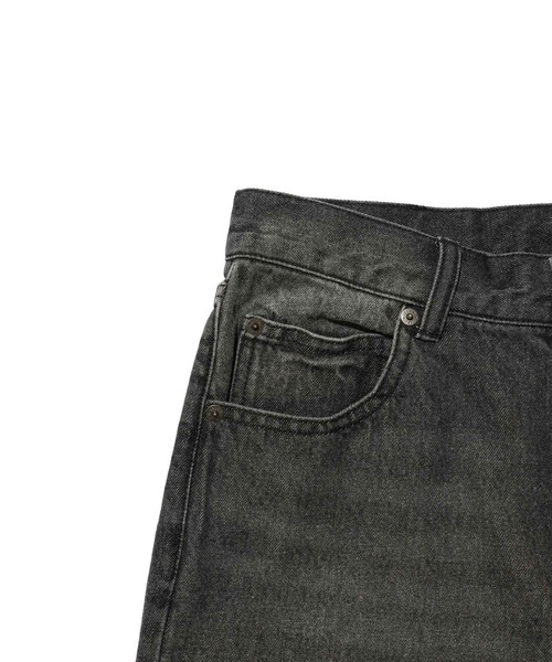 X-girl（エックスガール）の「BACK SLIT DENIM PANTS（デニムパンツ・レディース・ブラック/ライトインディゴブルー・M/S/XS）」の9枚目の写真