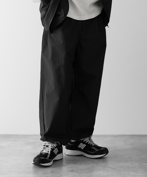 【RUUBON】nylon drawstring pants / ナイロン ドロストパンツ（スラックス）｜RUUBON（ルーボン）