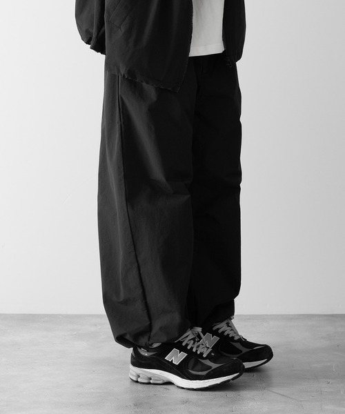 【RUUBON】nylon drawstring pants / ナイロン ドロストパンツ（スラックス）｜RUUBON（ルーボン）
