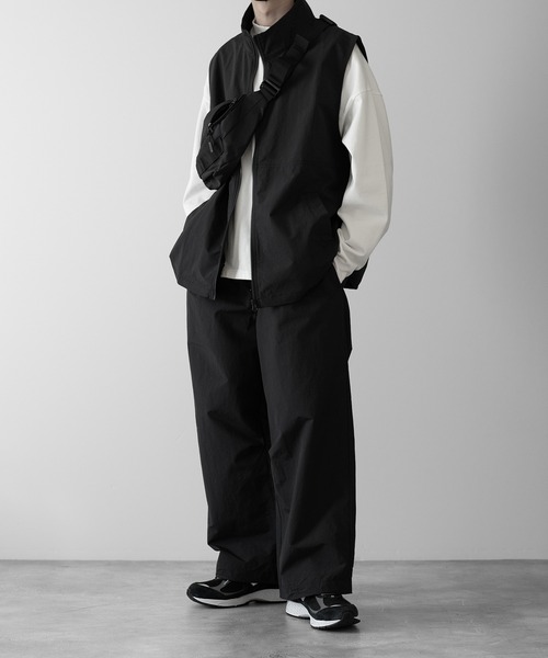 【RUUBON】nylon drawstring pants / ナイロン ドロストパンツ（スラックス）｜RUUBON（ルーボン）