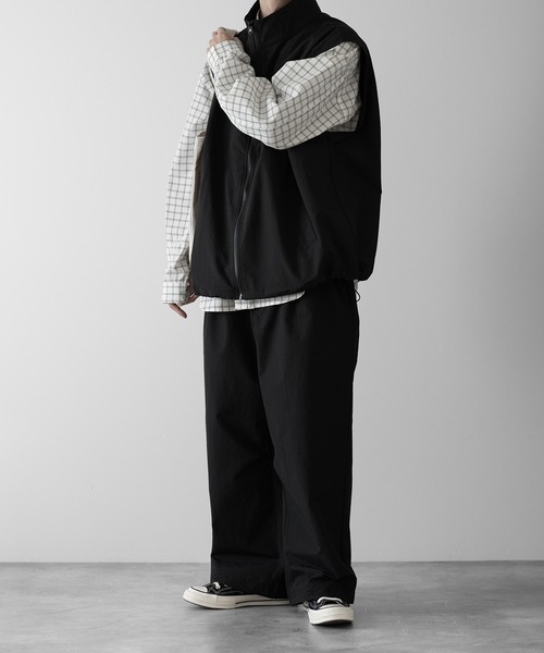 【RUUBON】nylon drawstring pants / ナイロン ドロストパンツ（スラックス）｜RUUBON（ルーボン）