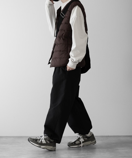 【RUUBON】nylon drawstring pants / ナイロン ドロストパンツ（スラックス）｜RUUBON（ルーボン）