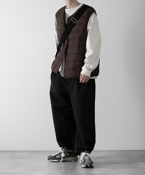 パンツ Nylon Drawstring Pants RUUBON】nylon drawstring pants / ナイロン ドロストパンツ