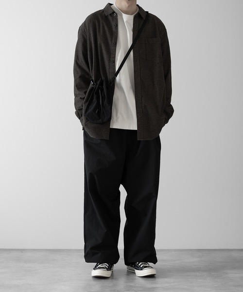 【RUUBON】nylon drawstring pants / ナイロン ドロストパンツ（スラックス）｜RUUBON（ルーボン）