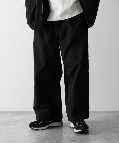 【RUUBON】nylon drawstring pants / ナイロン ドロストパンツ（スラックス）｜RUUBON（ルーボン）