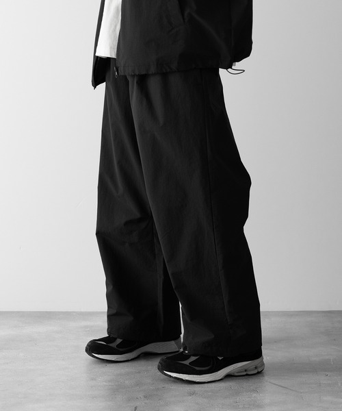 【RUUBON】nylon drawstring pants / ナイロン ドロストパンツ（スラックス）｜RUUBON（ルーボン）