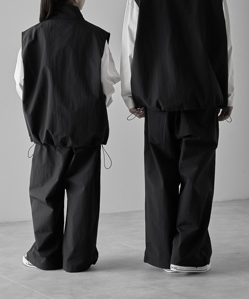 【RUUBON】nylon drawstring pants / ナイロン ドロストパンツ（スラックス）｜RUUBON（ルーボン）