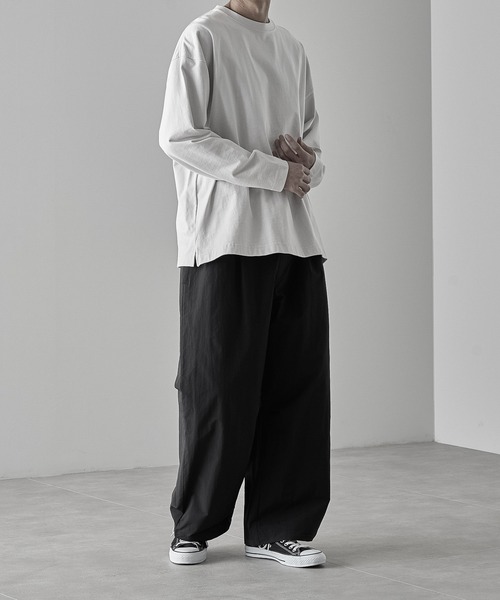 【RUUBON】nylon drawstring pants / ナイロン ドロストパンツ（スラックス）｜RUUBON（ルーボン）