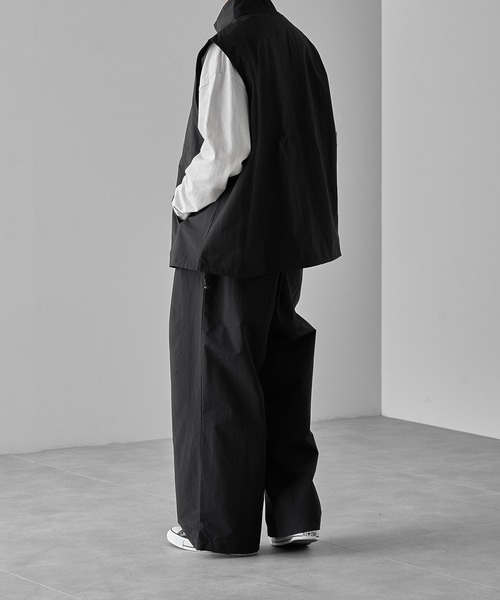 【RUUBON】nylon drawstring pants / ナイロン ドロストパンツ（スラックス）｜RUUBON（ルーボン）