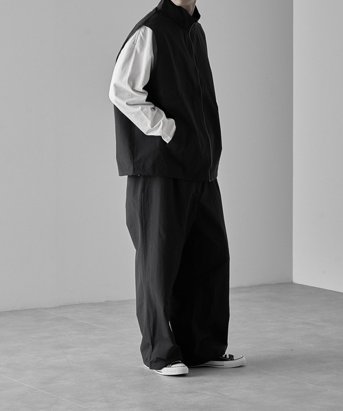 【RUUBON】nylon drawstring pants / ナイロン ドロストパンツ（スラックス）｜RUUBON（ルーボン）