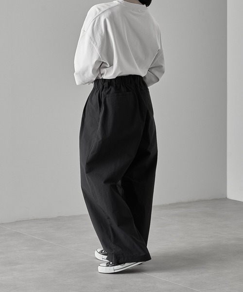 【RUUBON】nylon drawstring pants / ナイロン ドロストパンツ（スラックス）｜RUUBON（ルーボン）