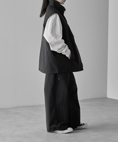 【RUUBON】nylon drawstring pants / ナイロン ドロストパンツ（スラックス）｜RUUBON（ルーボン）